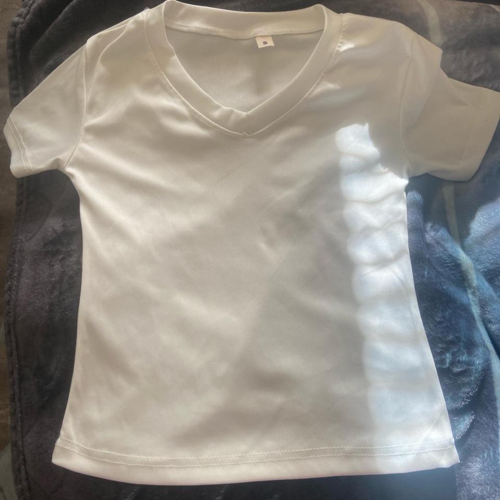White V-Neck Baby T-shirt